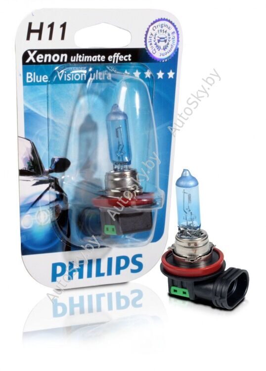 Галогеновая лампа H11 Philips BlueVision Ultra