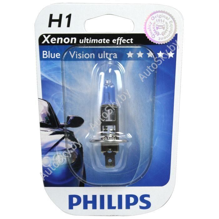 Галогеновая лампа H1 Philips BlueVision Ultra