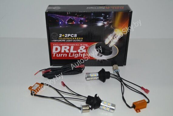 LED S25 (1156) Бел.+Желт. SMD (5630) (Линза) Комплект + проводка 12V LED S25 (1156) Бел.+Желт. SMD (5630) (Линза) Комплект + проводка 12V