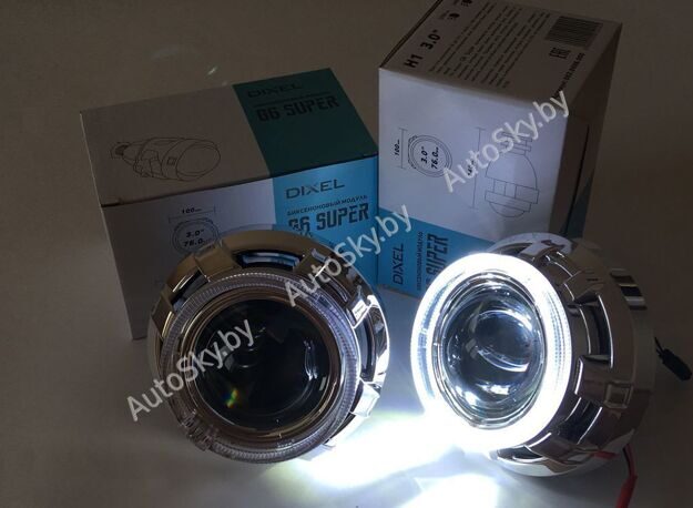 Би-линзы Dixel (G6) H1 3.0 дюйма №203 (с глазками Cree)