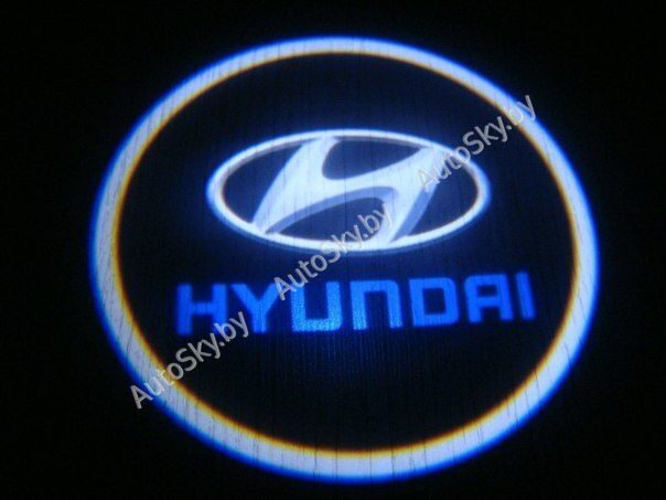 Проекции логотипа Hyundai