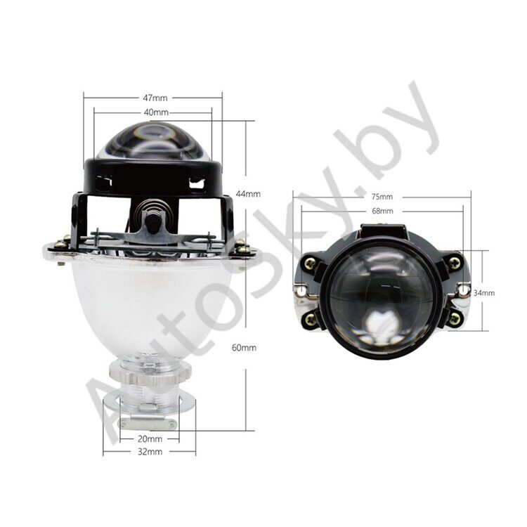 Би-ксеноновые линзы 1.8" H1 OptiX G6
