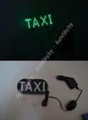 Табличка светодиодная для авто “TAXI” зелёного цвета