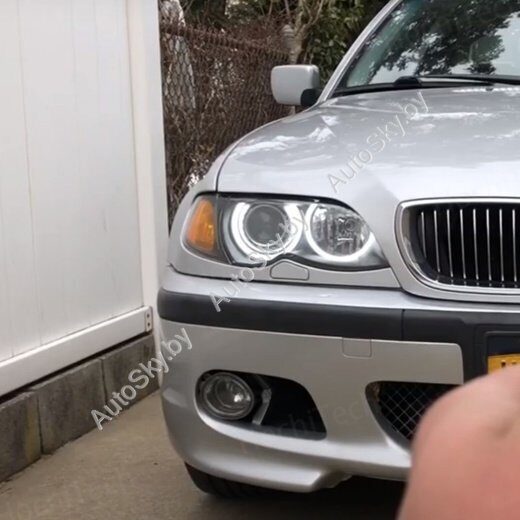 Ангельские глазки (Cotton) BMW E46 Белые (131+146мм)