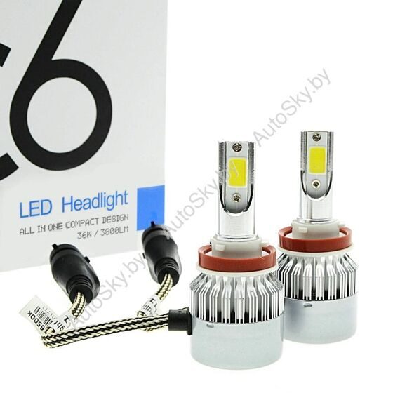 Н8 C6-Н8 COB 3800Lm 12-24V Н8 C6-Н8 COB 3800Lm 12-24V